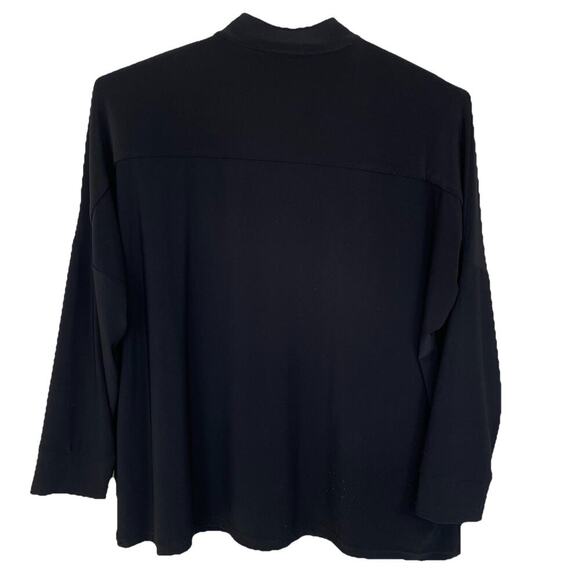 SYMPLI Cardigan Jacket Size 10 Black Slinky Knit Stretch Comfort Casual Career - Picture 2 of 13